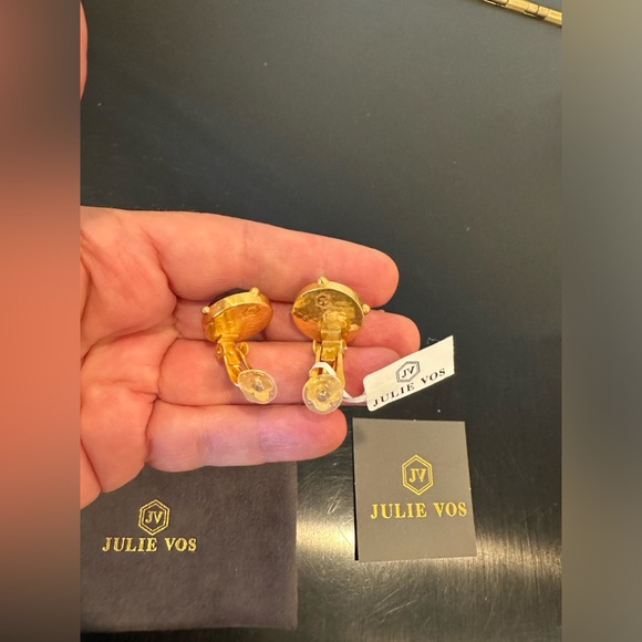 NWT Authentic luxury spring summer rare Julie Vos  Gemstone Statement Earrings - Picture 17 of 17